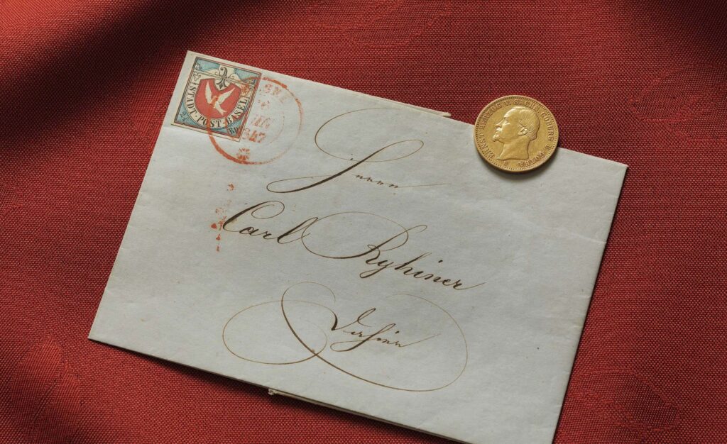 Weltrekord | Brief mit Basler Taube, Briefmarken kaufen und verkaufen, Auktionshaus Rapp